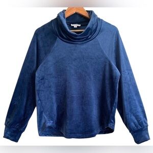 EVEREVE Supersoft Comfy Velvet Cowl Neck Long Sleeve Pullover Sweatshirt Size S
